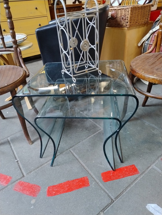 Image 1 of 1x Set of Vintage Design Nesting Tables TANGO Fiam Italia, Rare