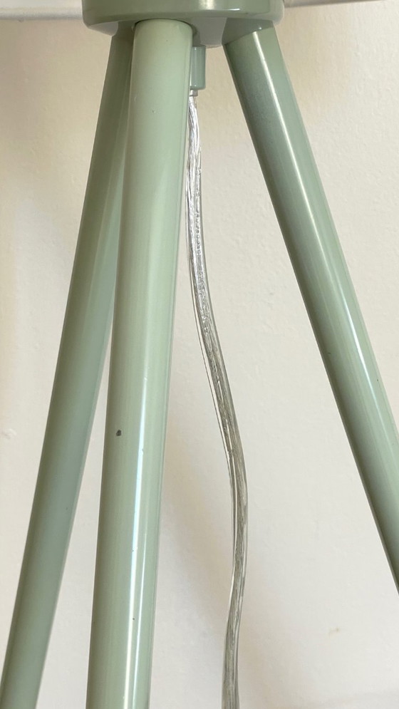 Image 1 of Green Metal Tripod Lamp, 1990s