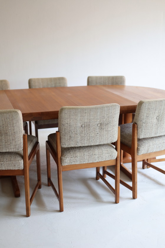 Image 1 of Set aus 8 Esszimmerstühlen, 1950er/60er Jahre