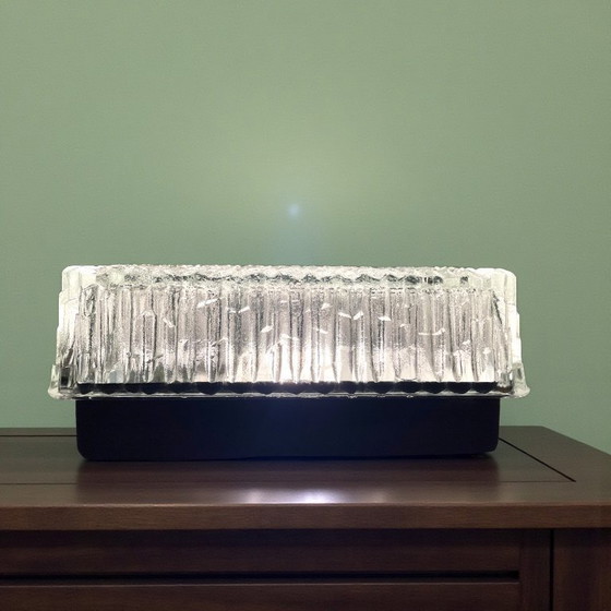 Image 1 of Lampada da soffitto o da parete rettangolare in vetro tagliato di metà secolo, anni '60