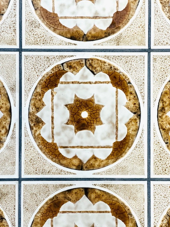 Image 1 of Scandinavische salontafel van teakhout en keramiek, 1960