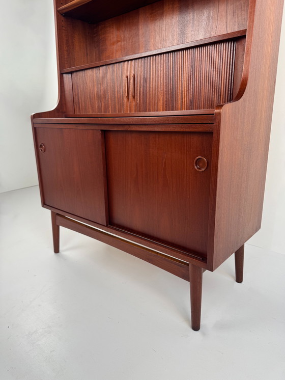 Image 1 of Johannes Sorth for Nexø Møbelfabrik Bornholm Bookcase with Writing Desk