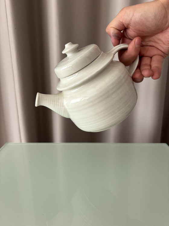 Tetera Arabia, cerámica blanca, Accesorios de mesa, Blanco, Scandinavian (foto 7 de 9)