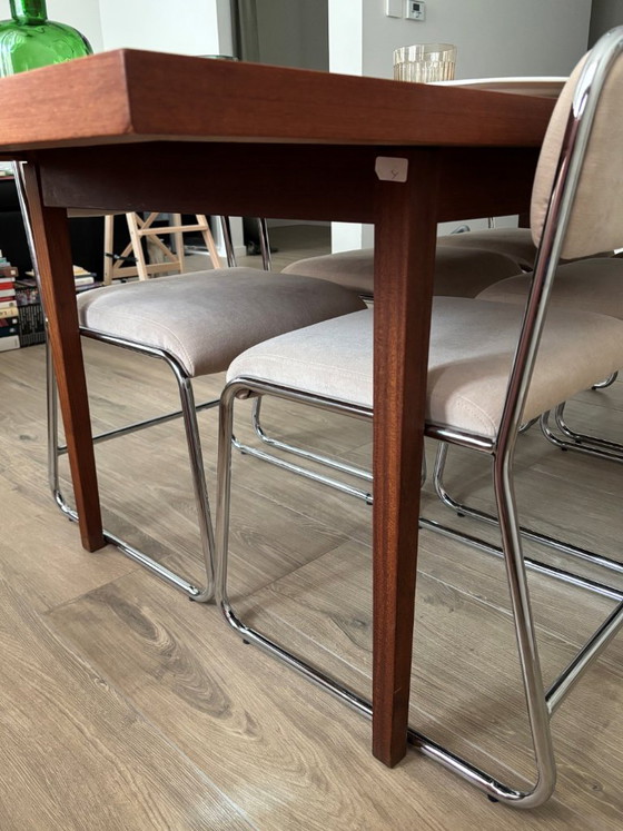 Vintage extendable dining table / conference table / desk – Wood (photo 3 of 7)