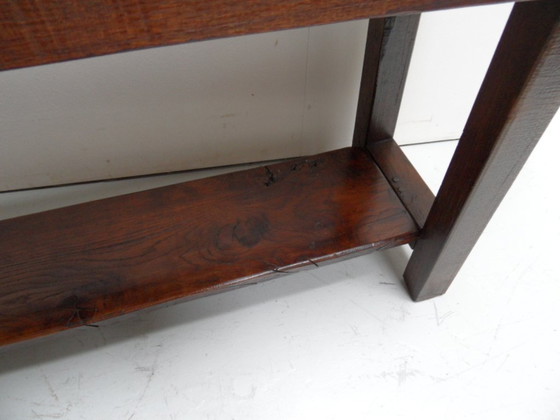 Image 1 of antiek eiken sidetable