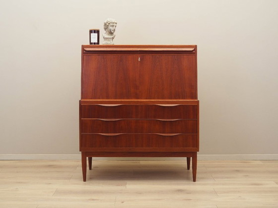 Image 1 of Secreter de teca, diseño danés, años 60, diseñador: Erling Torvits, fabricante: Klim Møbelfabrik