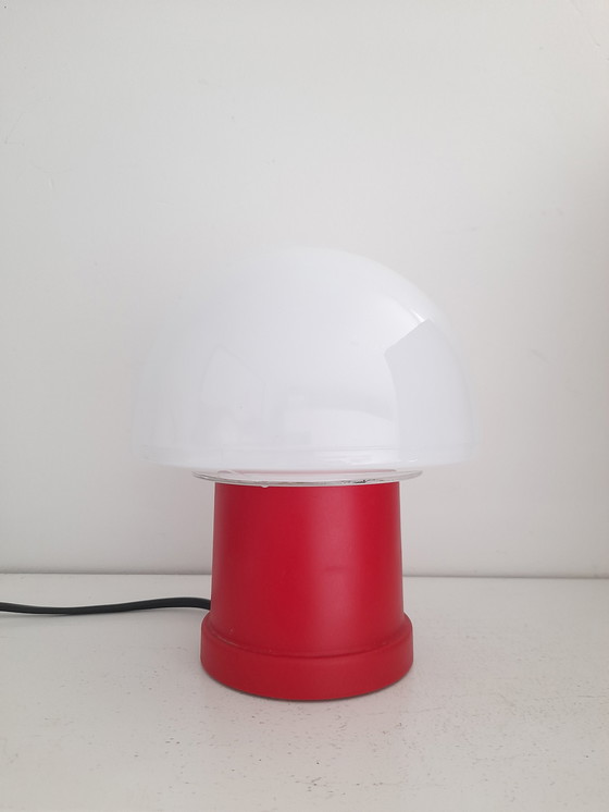 Image 1 of Red mushroom space age lamp