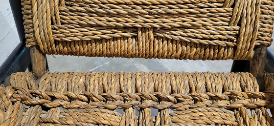 Image 1 of 2 Stühle aus Holz mit Seil im Stil von Adrien Audoux & Frida Minnet