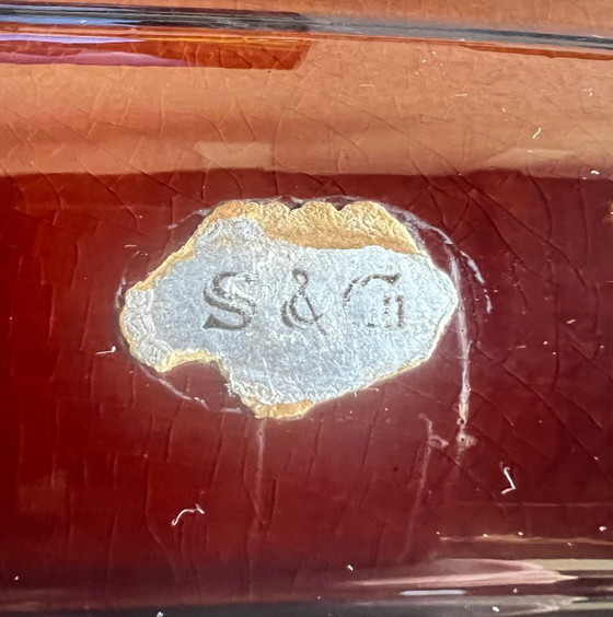 Image 1 of Orologio da camino in ceramica vintage WGP di metà secolo di S&G (Scheurich e Greulich)