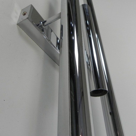 Image 1 of TeDe light wall lamp with 3 chrome cylinders, 1970s