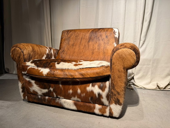Image 1 of Baxter Cowhide Loveseat