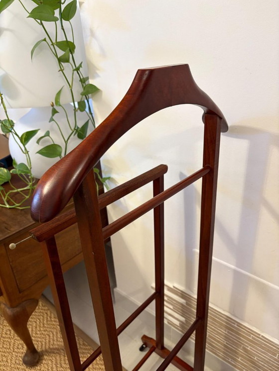 Image 1 of Fratelli Reguitti Valet stand vintage appendiabiti dress rack wooden clothes design dressboy italian organizer servomuto gentlem