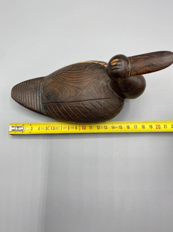 Sculpture d'oiseau aquatique en bois sculpté, art populaire – Wood, Rustic (photo 5 of 6)