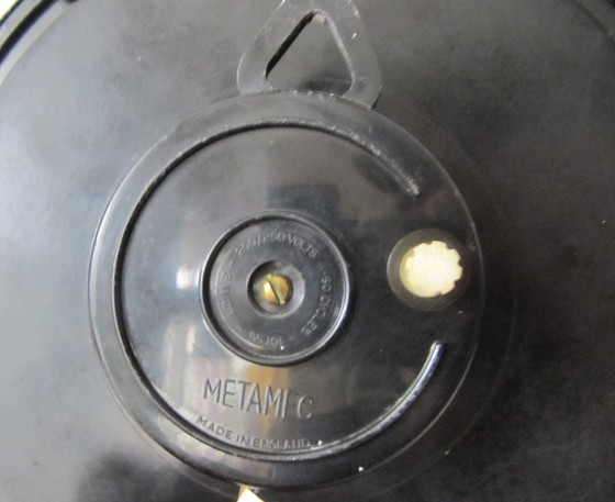 Vintage Wandklok Klok Metamec Jaren 70 – Klokken, Glass, Metal (photo 4 of 5)