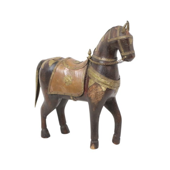 Image 1 of Cheval Marwari vintage en bois