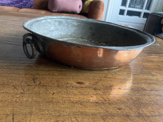 Image 1 of Oude koperen Vergiet zeef 