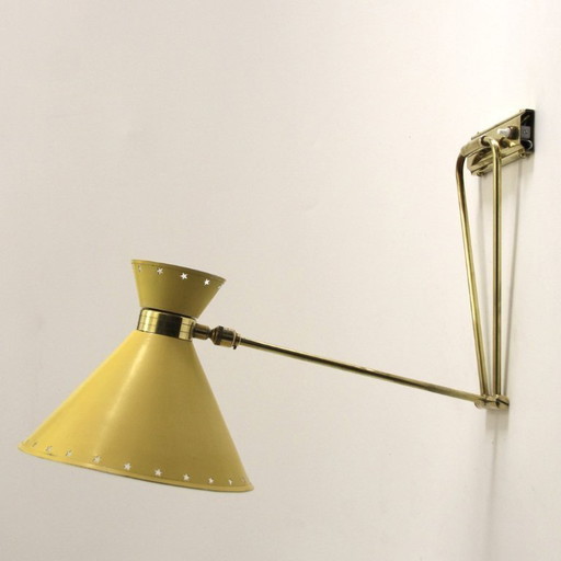 Diabolo wall lamp, René Mathieu for Lunel, 1950