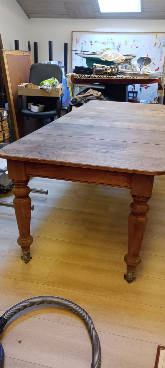 Image 1 of Tavolo notarile inglese in mogano del XIX secolo con gambe regolabili.