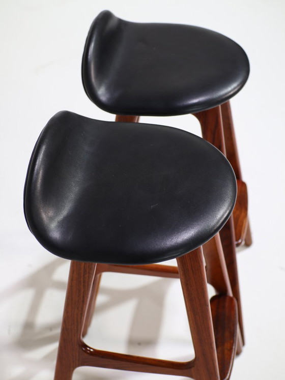 Image 1 of 2x Barhocker Erik Buch OD61 Palisanderholz Dänisch 1960er Jahre