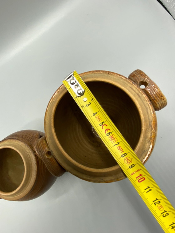 2 brown stoneware storage pots – circa – Crockery (photo 7 of 7)