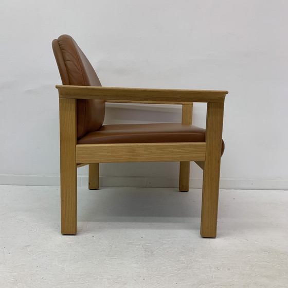 Image 1 of Vintage leren loungestoel, 1970