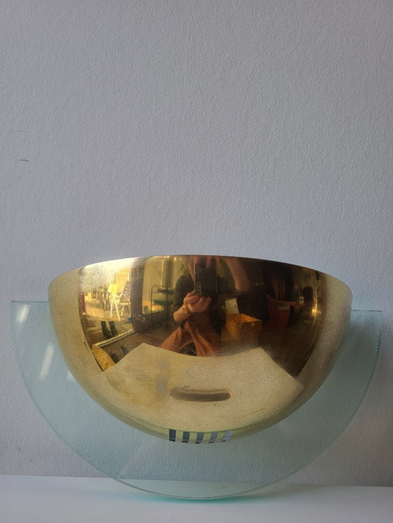 Image 1 of Applique murale Vrieling Design en laiton et plexiglas