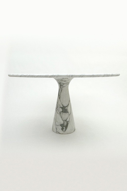 Skipper M1 Round Dining Table in Marble by Angelo Mangiarotti