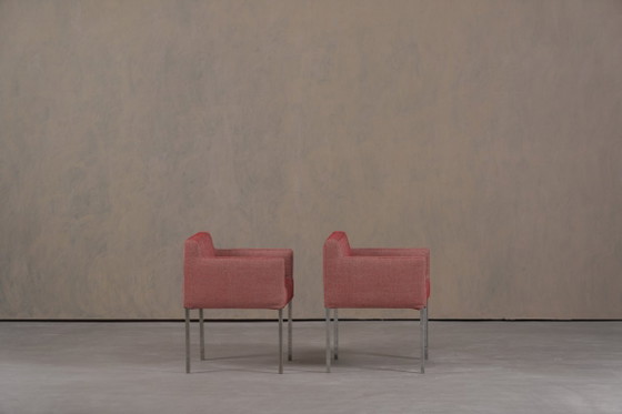 Image 1 of Sedie Ligne Roset in tessuto rosa, Francia, anni 2000, set da 2