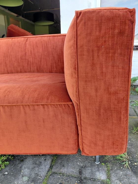 Gelderland 6400 + pouf | Ristrutturato | Velluto marrone ruggine – Divani 3 posti, Tessile (photo 9 of 15)
