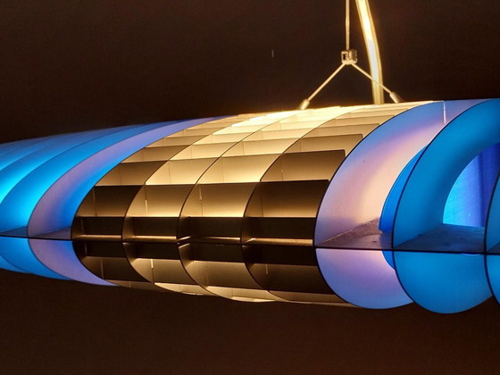 Luceplan Titania Pendant lamp, blue and silver, Aluminium, Plastic, Design (photo 5 of 10)