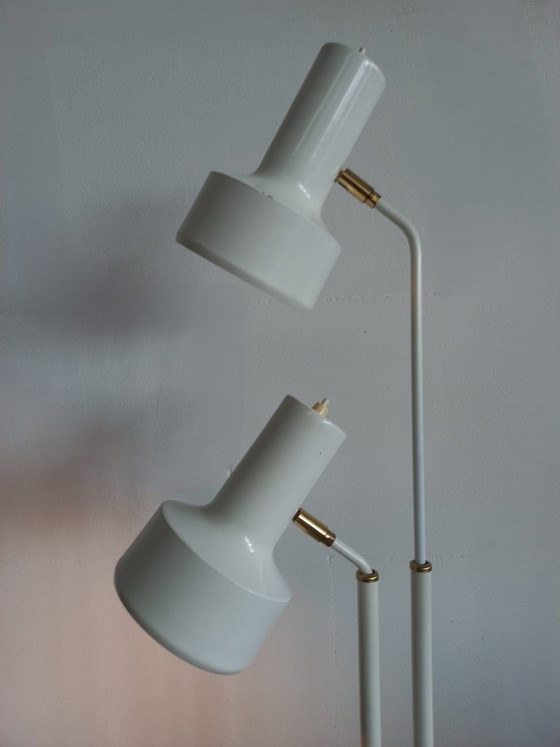 Image 1 of Lampada da terra vintage danese anni '70/'80 a 2 faretti regolabili in altezza (marca Dansa)