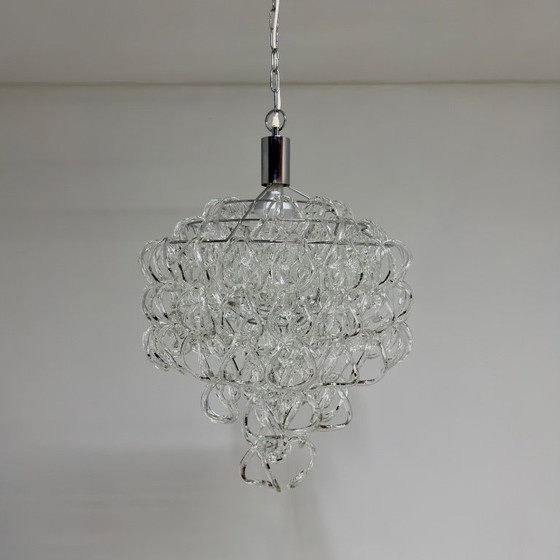Image 1 of Vistosi “Giogali” hanglamp – Angelo Mangiarotti – Murano, Italië, 1967
