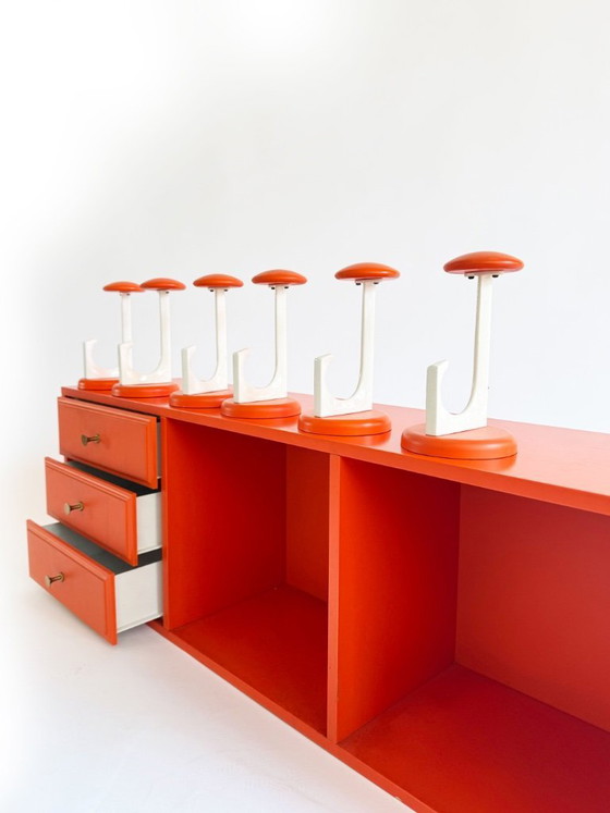 Image 1 of Armadio/mobile da ingresso vintage – Schönbuch, anni '80, laccato arancione