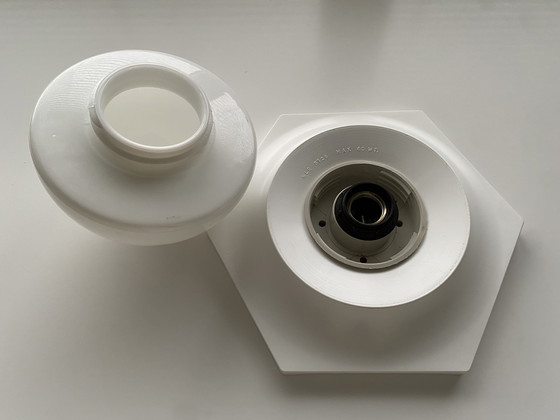 Image 1 of Vintage Dutch hexagonal mid-century ceiling lamp - wall lamp 1970s.