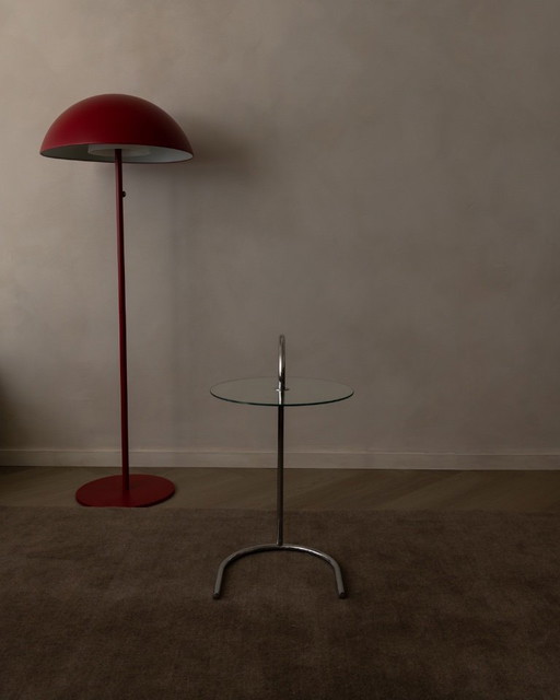 Table d'appoint IKEA RY vintage par Tord Björklund – Chrome et verre – Design scandinave postmoderne