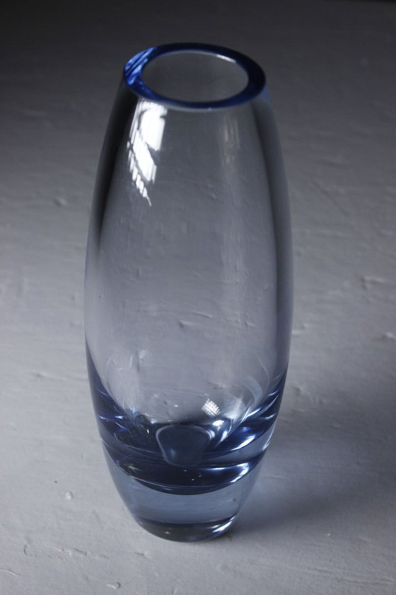 Image 1 of Per Lutken für Holmegaard – Hellblaue Vase der Hellas-Serie, Dänemark, 1962