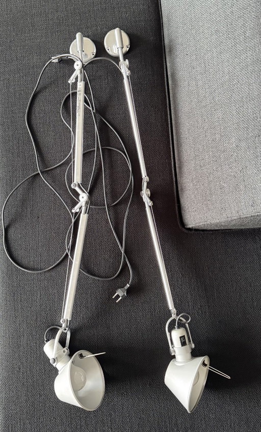 2 lampade da parete di design Artemide Tolomeo Mini Parete
