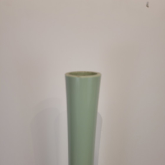 Image 1 of Vase / Soliflore en cristal, vert céladon, années 70 – France