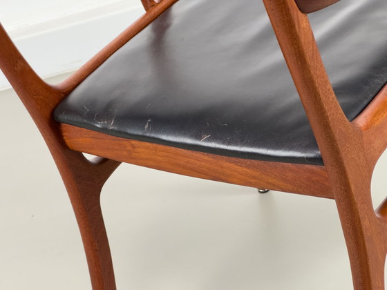 Image 1 of Rungstedlund fauteuil in teak en leer van Ole Wanscher voor P. Jeppesen, 1960S