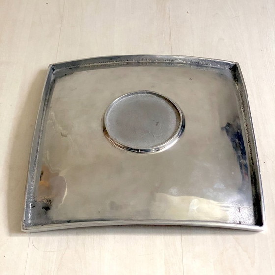 Image 1 of Centre de table vide-poche vintage 1980's email et métal