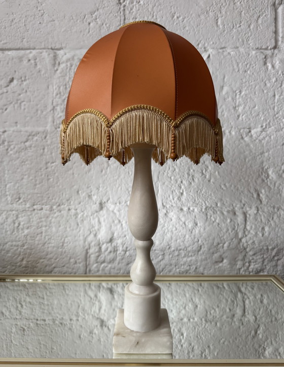 Image 1 of 1970s alabaster column lamp