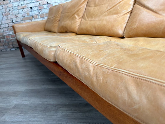 AP Stolen AP62/4 – Cuir marron clair | Hans J. Wegner – Canapés, Leather, Wood (photo 10 of 16)