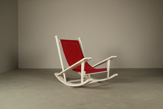 Image 1 of Gilles Sermadiras for Maison et Jardin, “Deauville” rocking chair, France