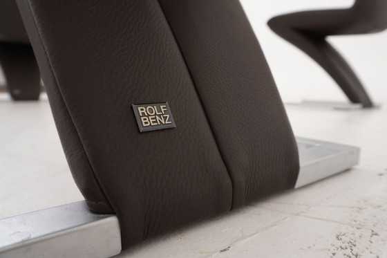 Image 1 of Sedie in pelle marrone Rolf Benz 7800 da 6 pezzi