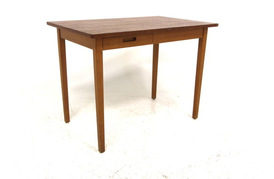 Bureau Scandinave Vintage en Teck, Sweden, 1960, Bureaux, Scandinavian (photo 7 sur 7)