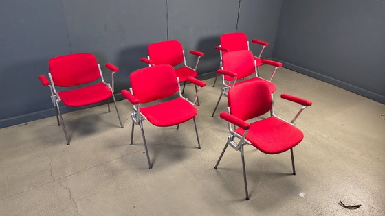 Image 1 of Chaises d'appoint vintage DSC 106 de Giancarlo Piretti pour Castelli, années 1970 - lot de 6