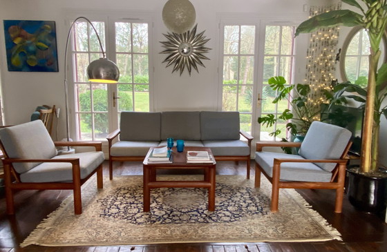 Image 1 of Ensemble de salon scandinave en teck massif – Komfort, Danemark, années 1960