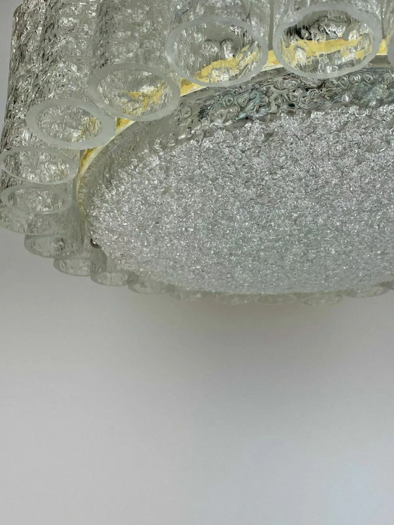 Image 1 of XL 60s 70s Kroonluchter Doria Messing Glas Space Age Design 60s