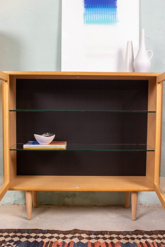 Image 1 of Vintage display cabinet, chest of drawers, sideboard, oak, Danish Mid Century