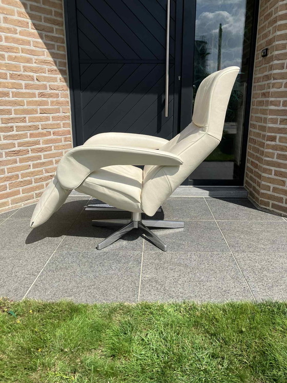 Image 1 of Jori Symphony Pelle beige (bianco crema), Medi, poltrona reclinabile monomovimento